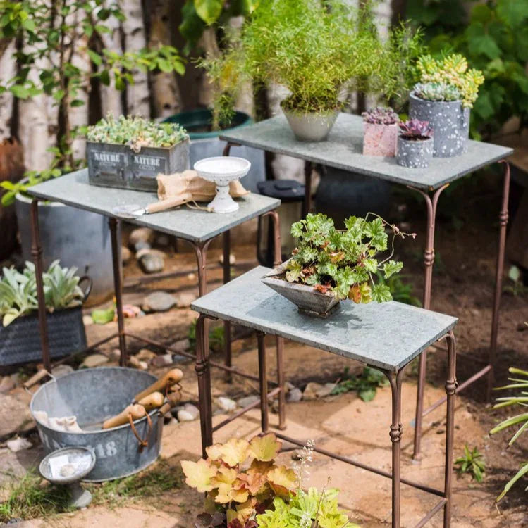 Backyard Metal Plant Stands - The Mayfair Hall