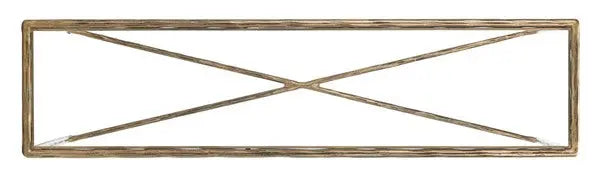 Jessa Brass Forged Metal Rectangle Console Table - The Mayfair Hall