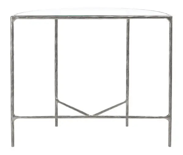 Jessa Silver Forged Metal Console Table - The Mayfair Hall