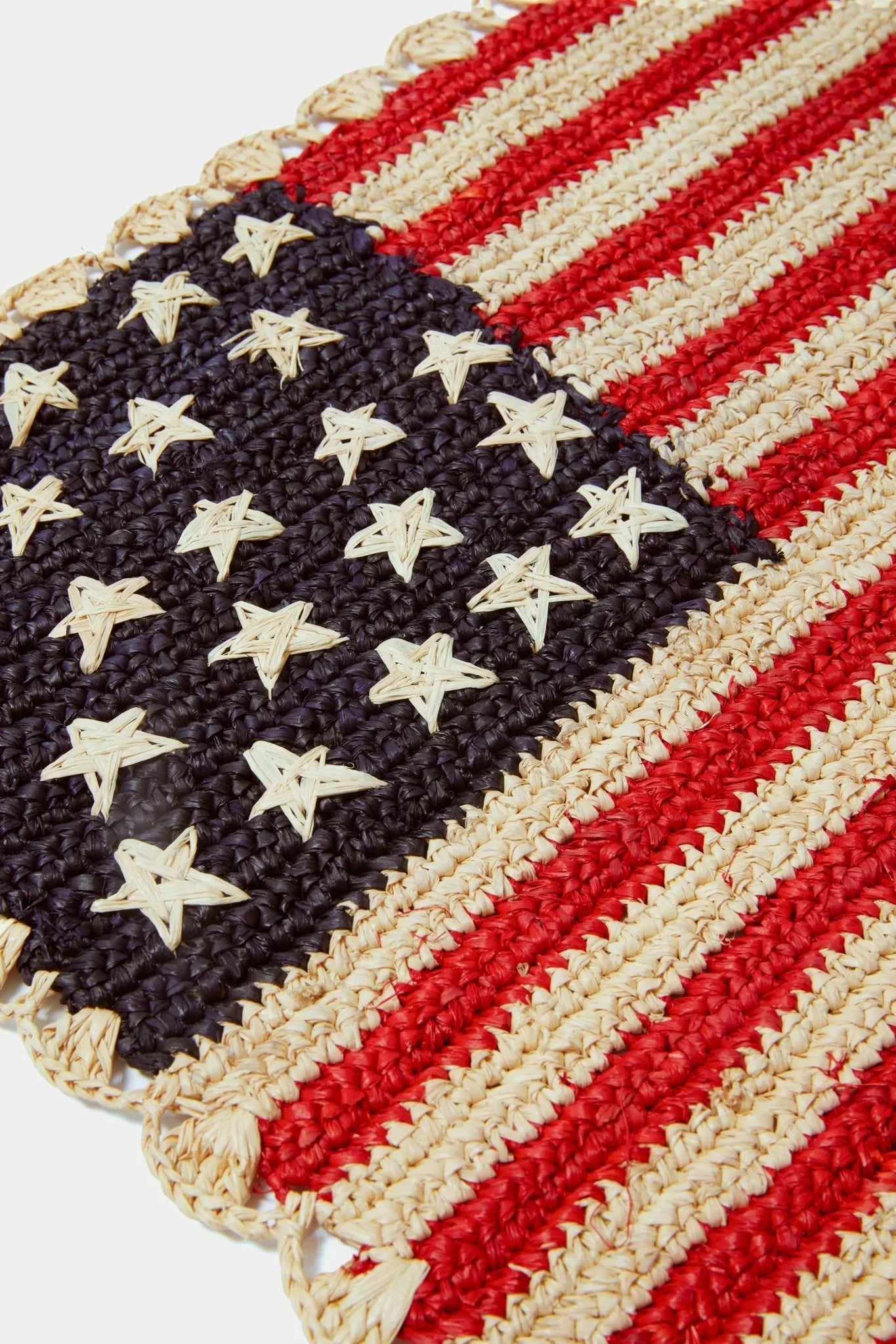 Handcrafted Scalloped Americana Placemats - Set of 4 - Elegant American Flag Design - Payton James X Tuckernuck - The Mayfair Hall