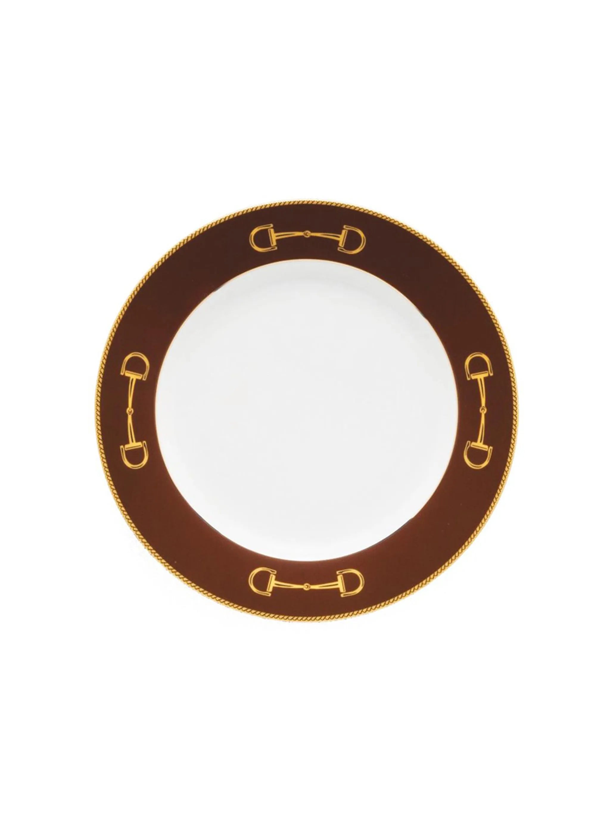 Julie Wear Cheval Chestnut Brown Dinner Plate