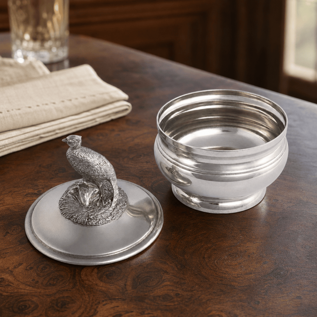Pewter Pheasant Sauce Bowl