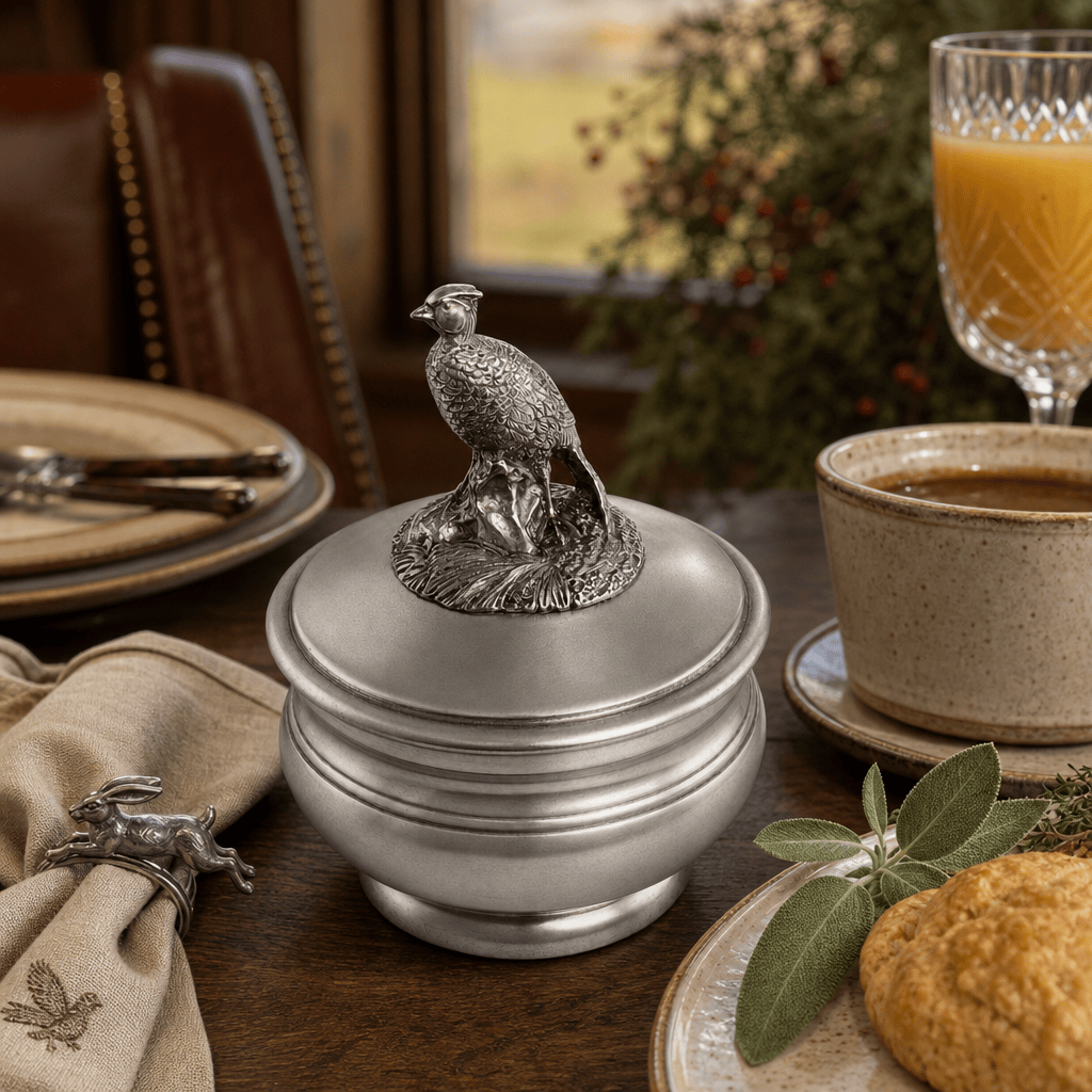 Pewter Pheasant Sauce Bowl