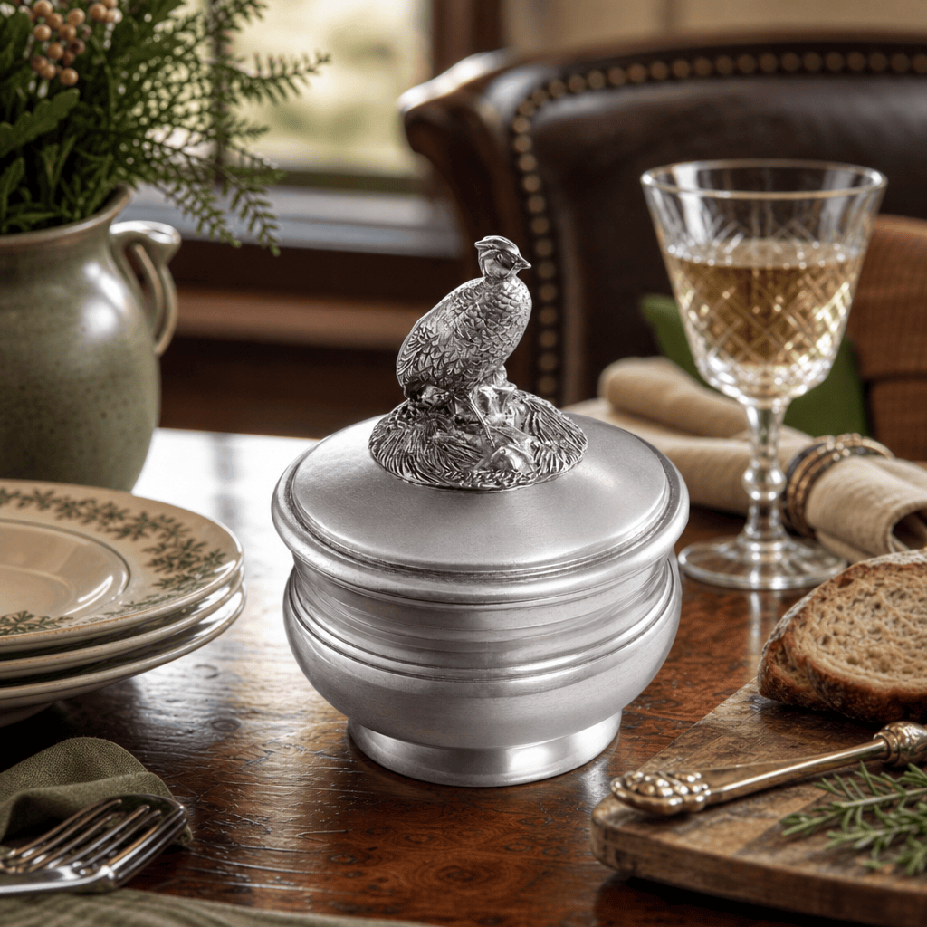 Pewter Pheasant Sauce Bowl