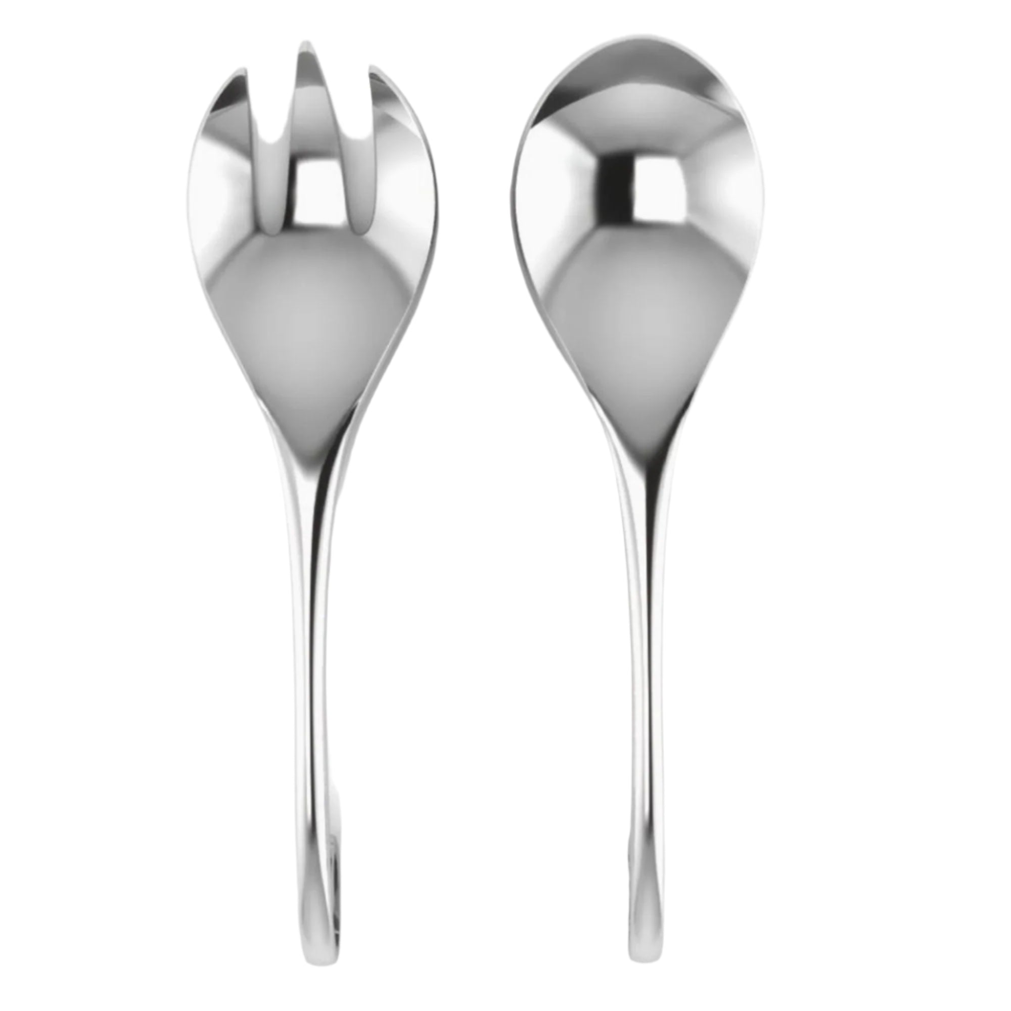 Curve Sterling Silver Baby Spoon and Fork Set By Krysaliis