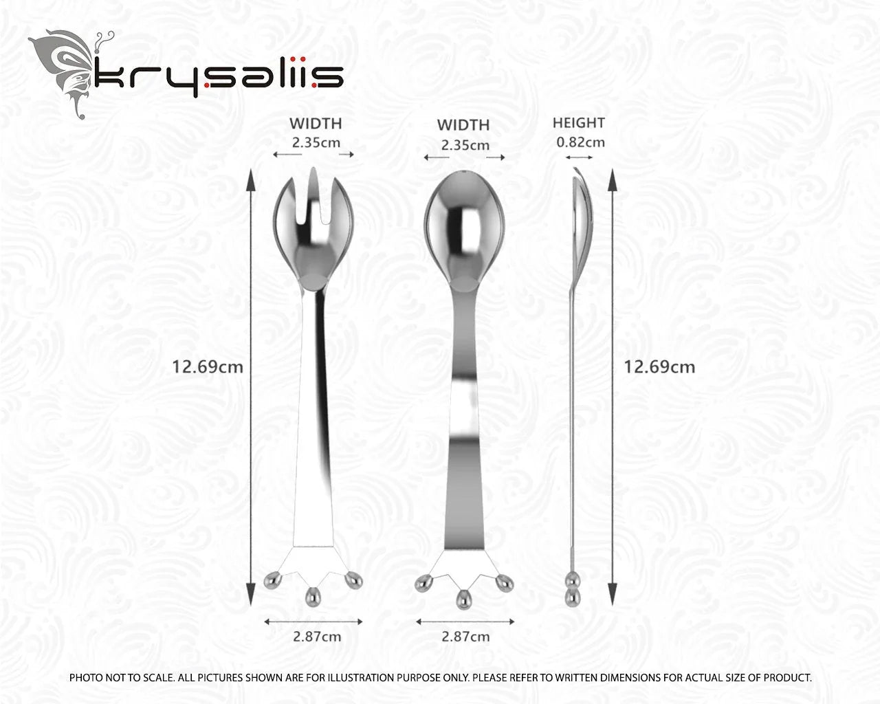 Majestic Sterling Silver Baby Spoon Fork Set by Krysaliis - The Mayfair Hall