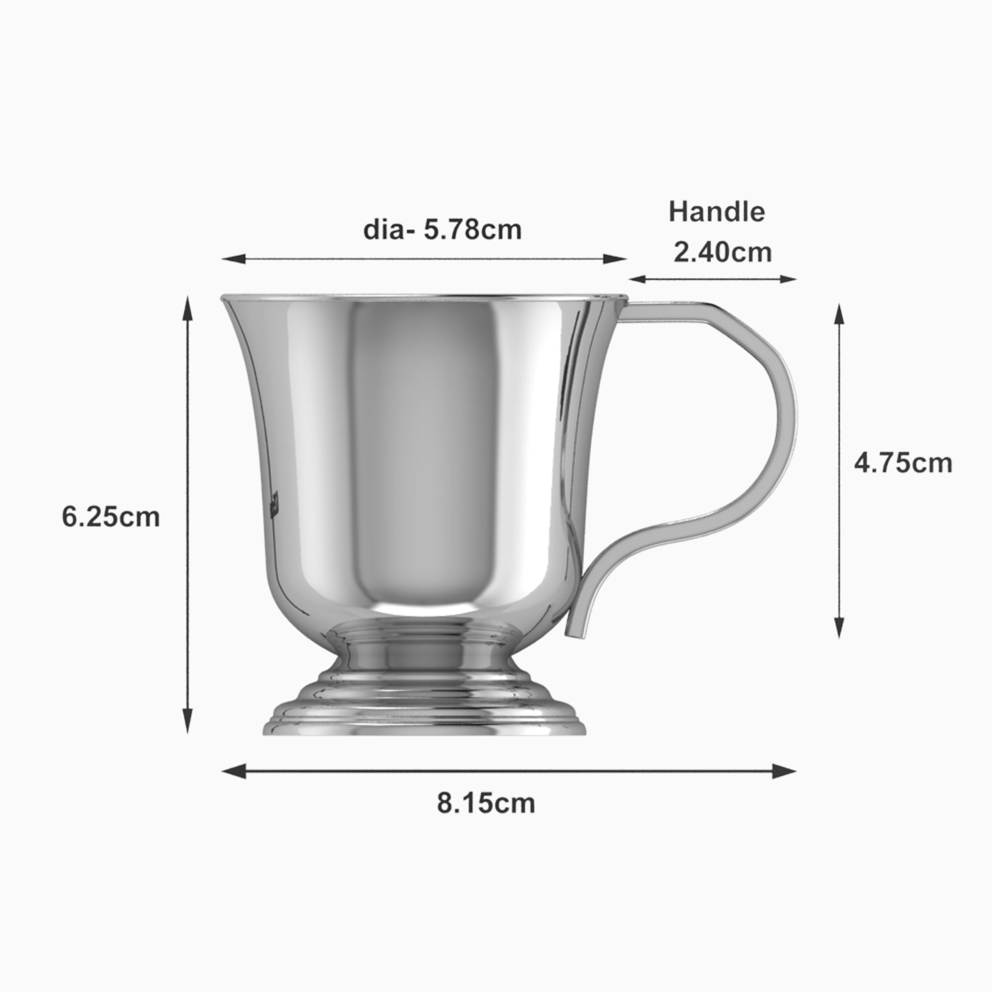 Krysaliis Sterling Silver Baby Cup- Pedestal