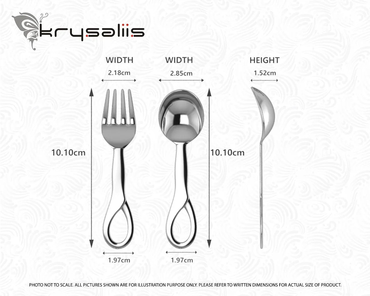 Sophie Baby Sterling Silver Spoon & Fork Set by Krysaliis - The Mayfair Hall