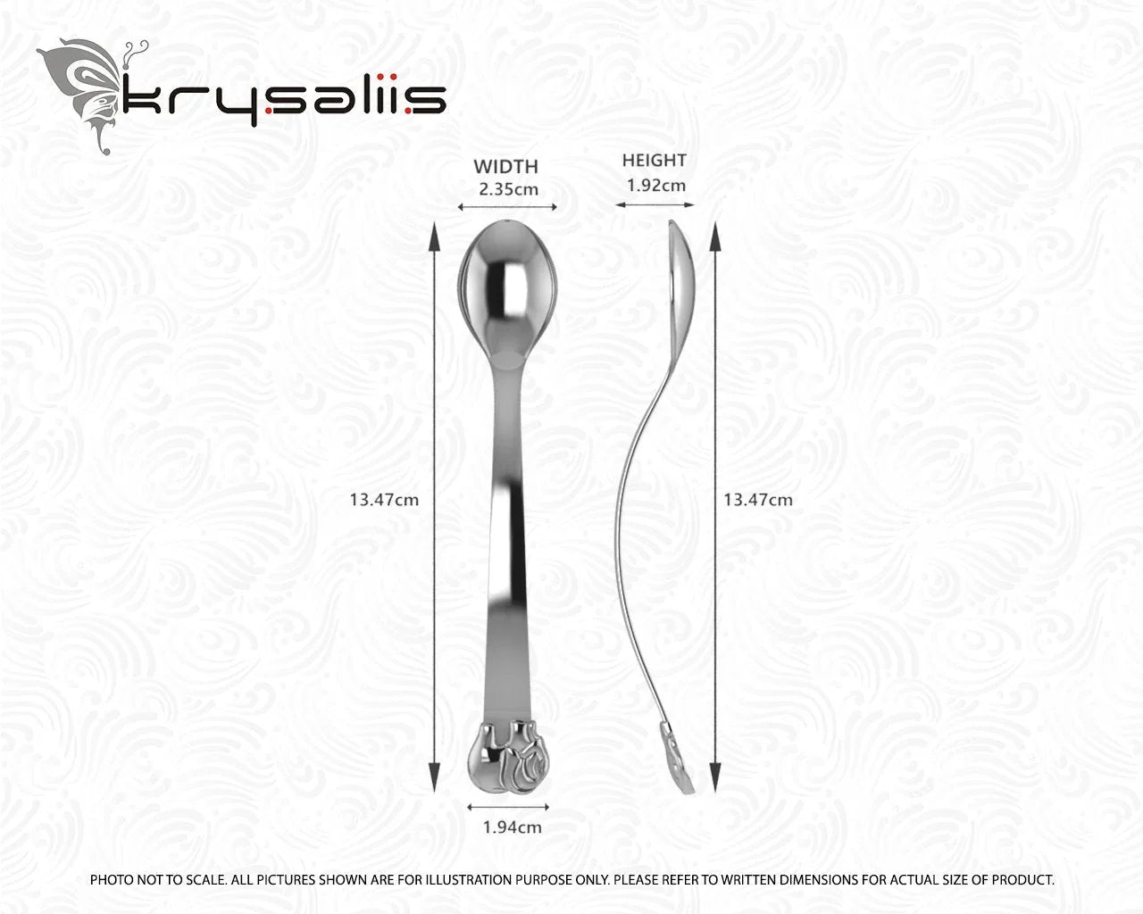 Sterling Silver Elephant Baby Feeding Spoon by Krysaliis - The Mayfair Hall