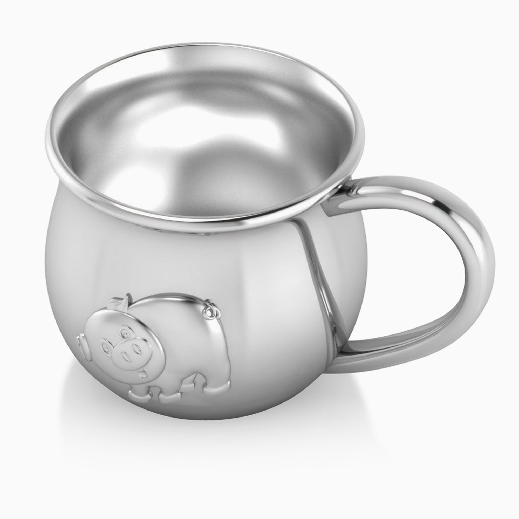 Krysaliis Silver Plated Baby Cup - Piggy
