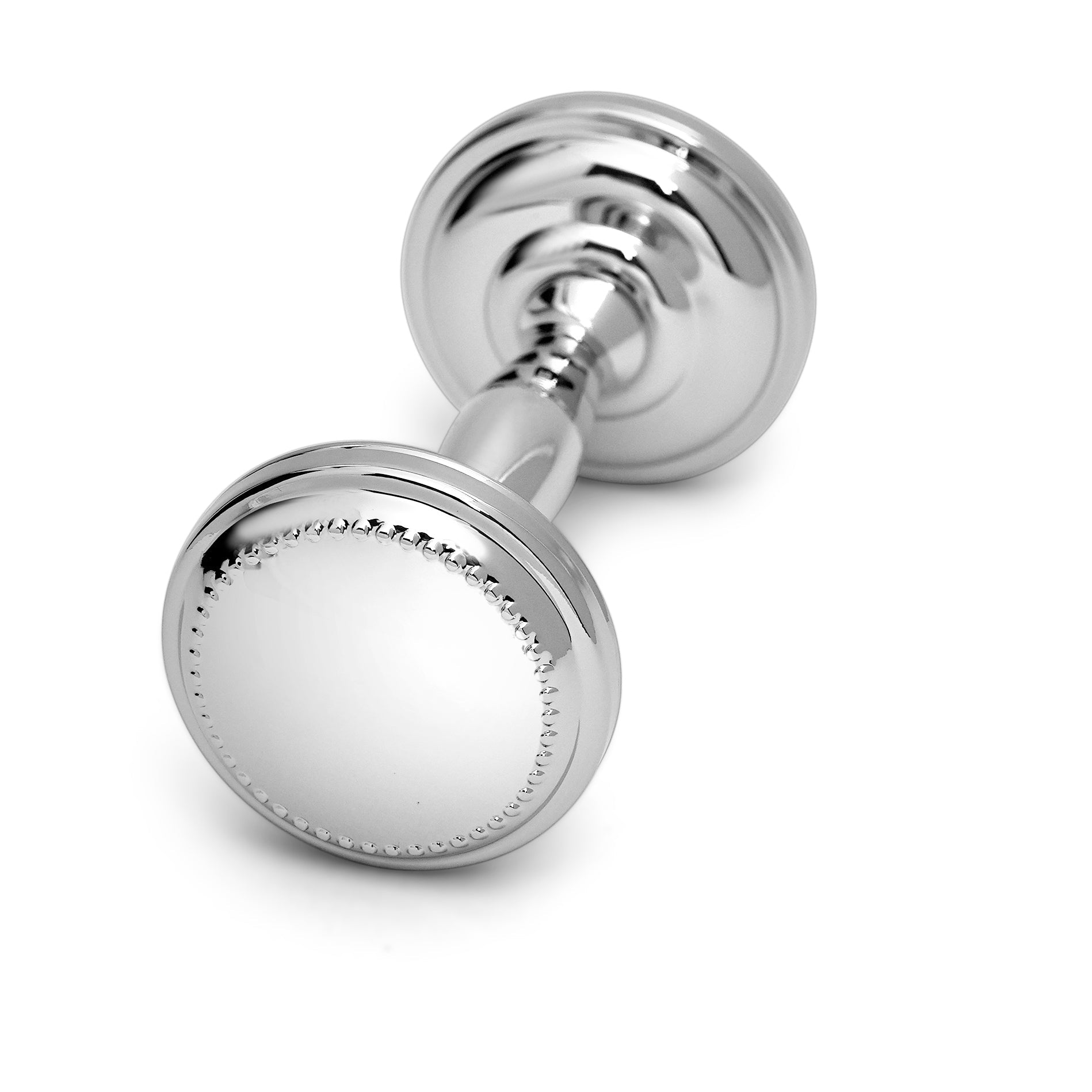 Krysaliis Silver Plated Baby Rattle - Beaded