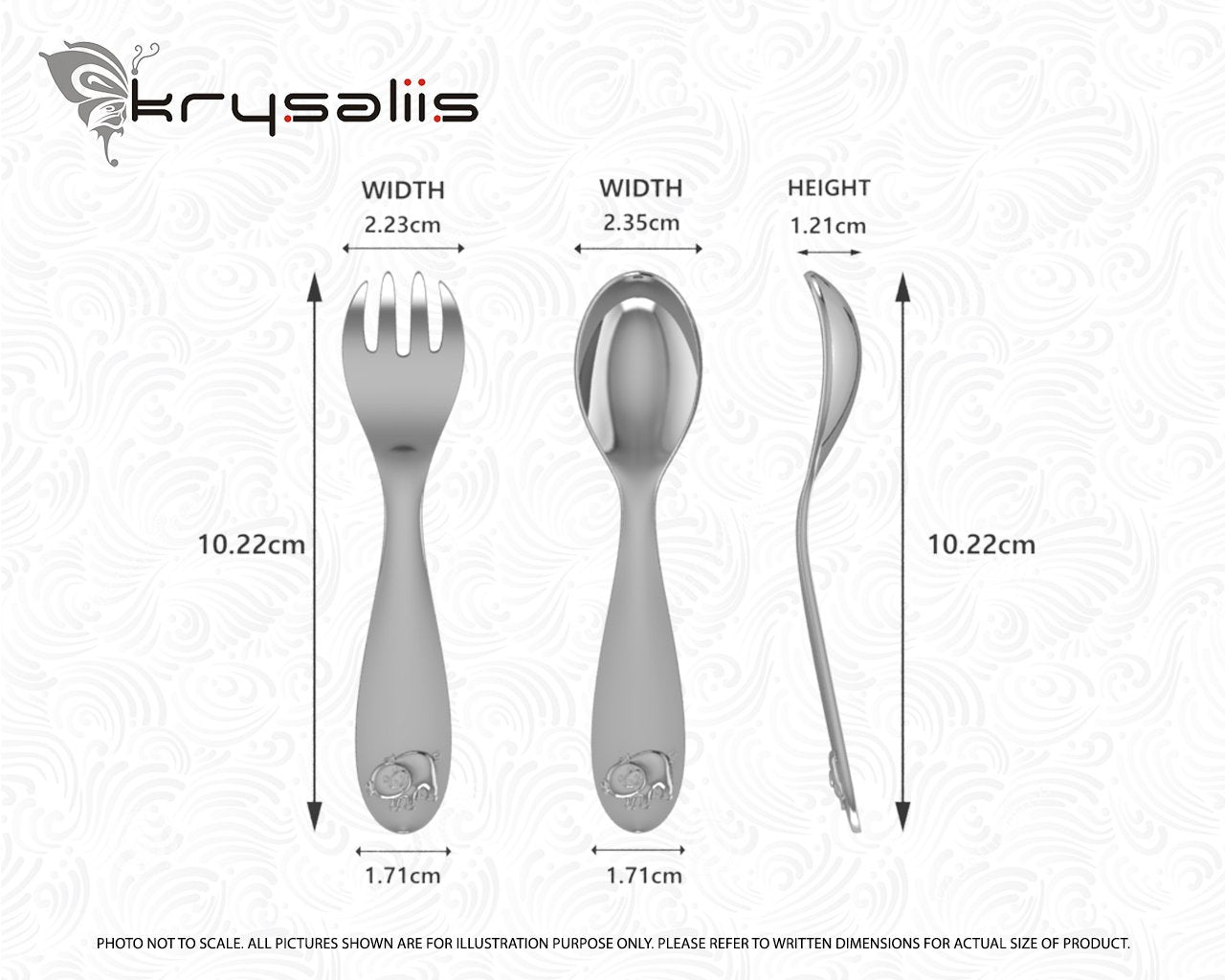 Piggy Silver Plated Baby Spoon and Fork Set by Krysaliis