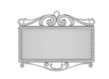 Krysaliis Silver Plate Rectangle Engravable Decanter Label