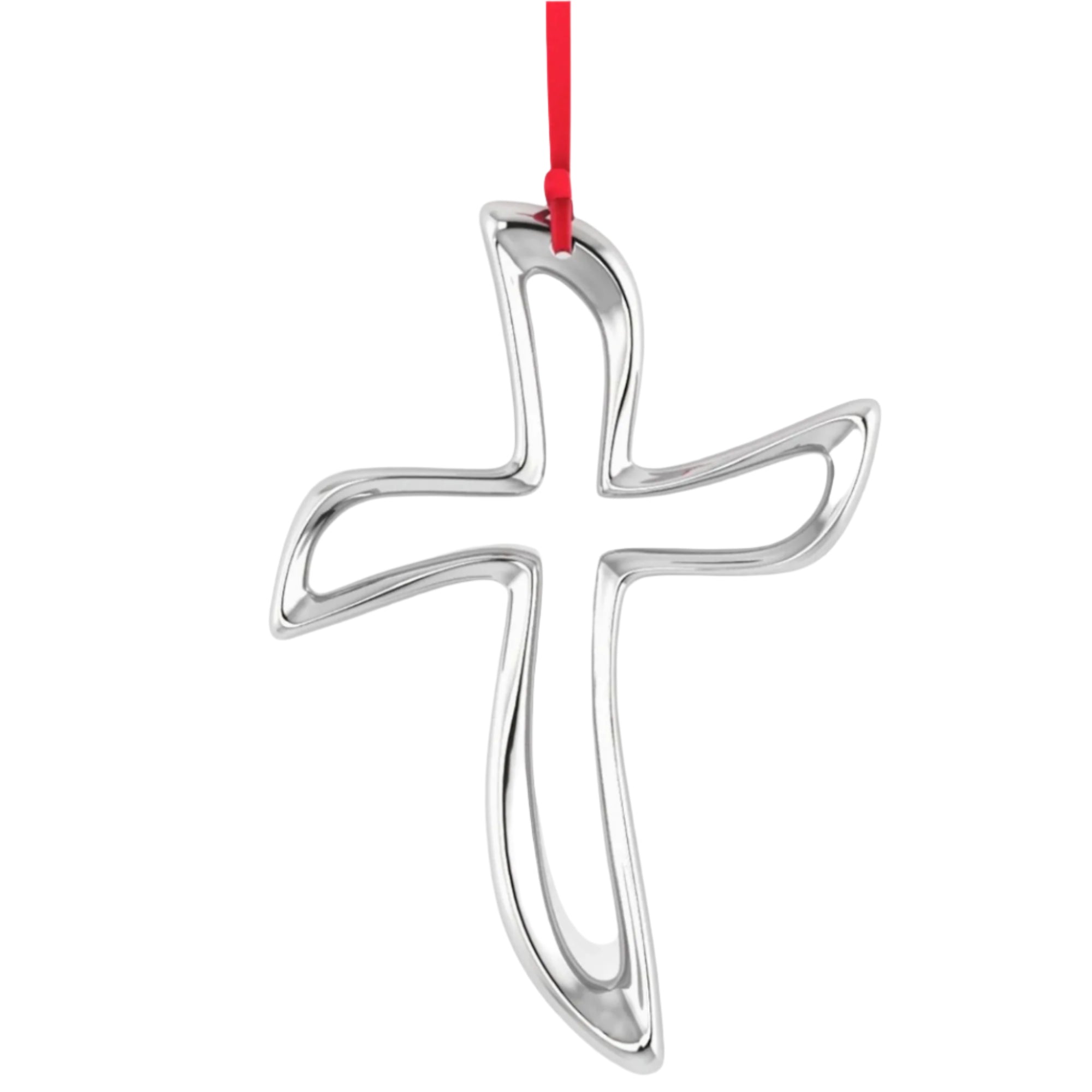 Sterling Silver Cross Christmas Ornament