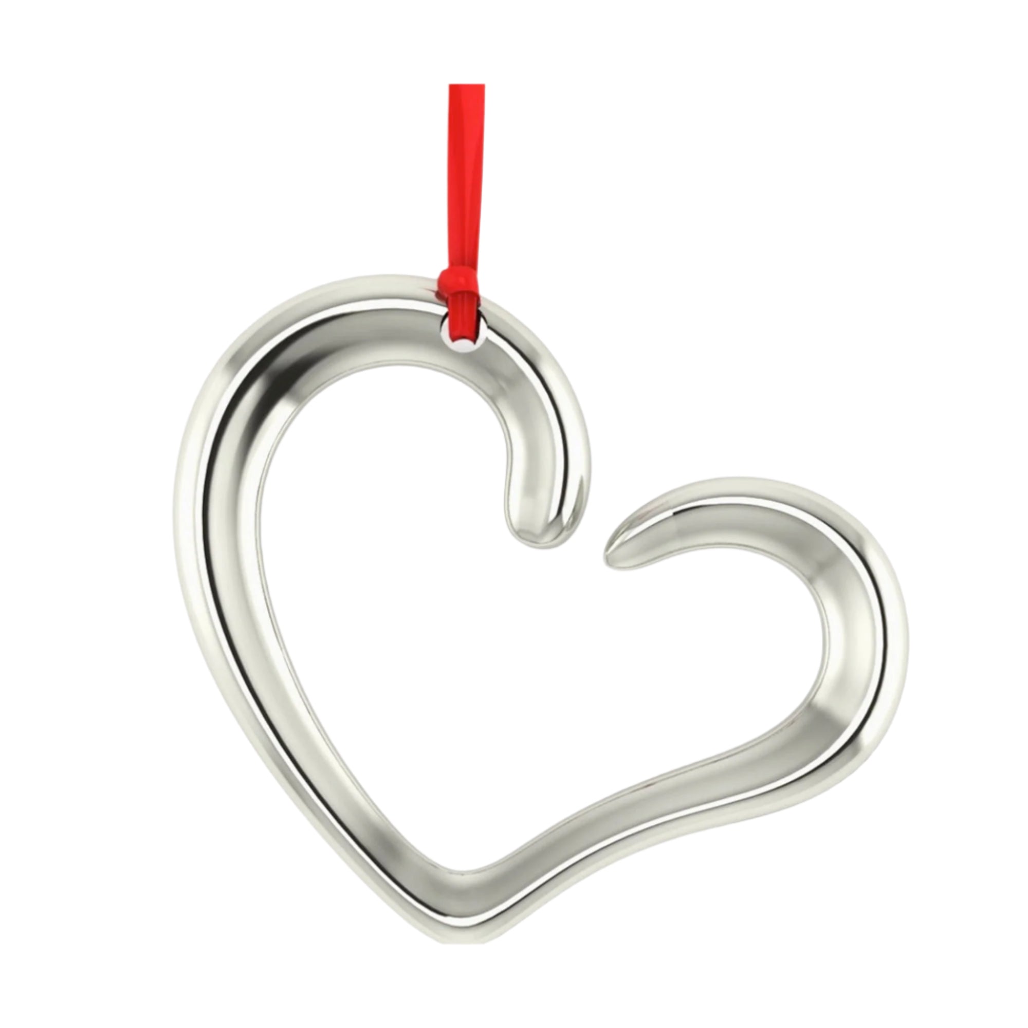 Sterling Silver Heart Ornament for Christmas by Krysaliis