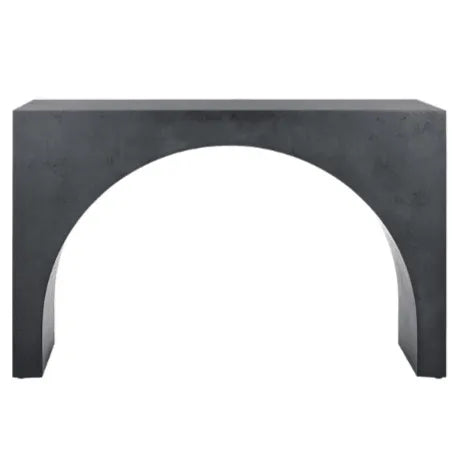 Katelynn Burled Mappa Wood Console Table in Gray
