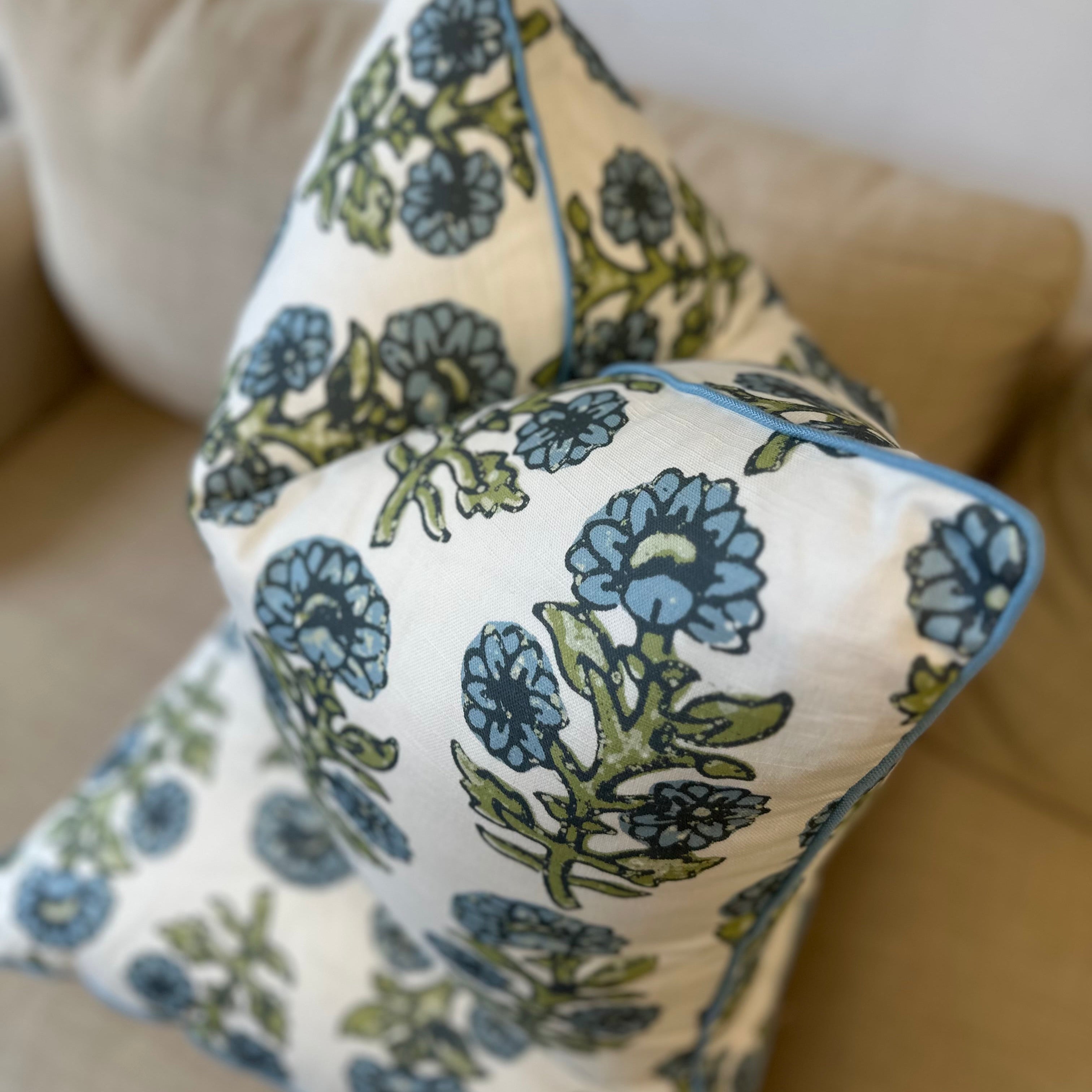 Kathryn Pillow Cover in Rain