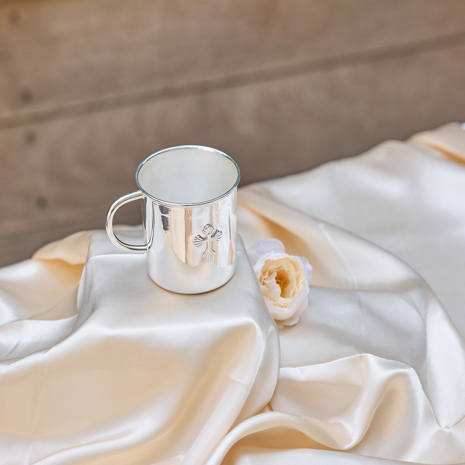 Krysaliis Sterling Silver Baby Cup - Cross