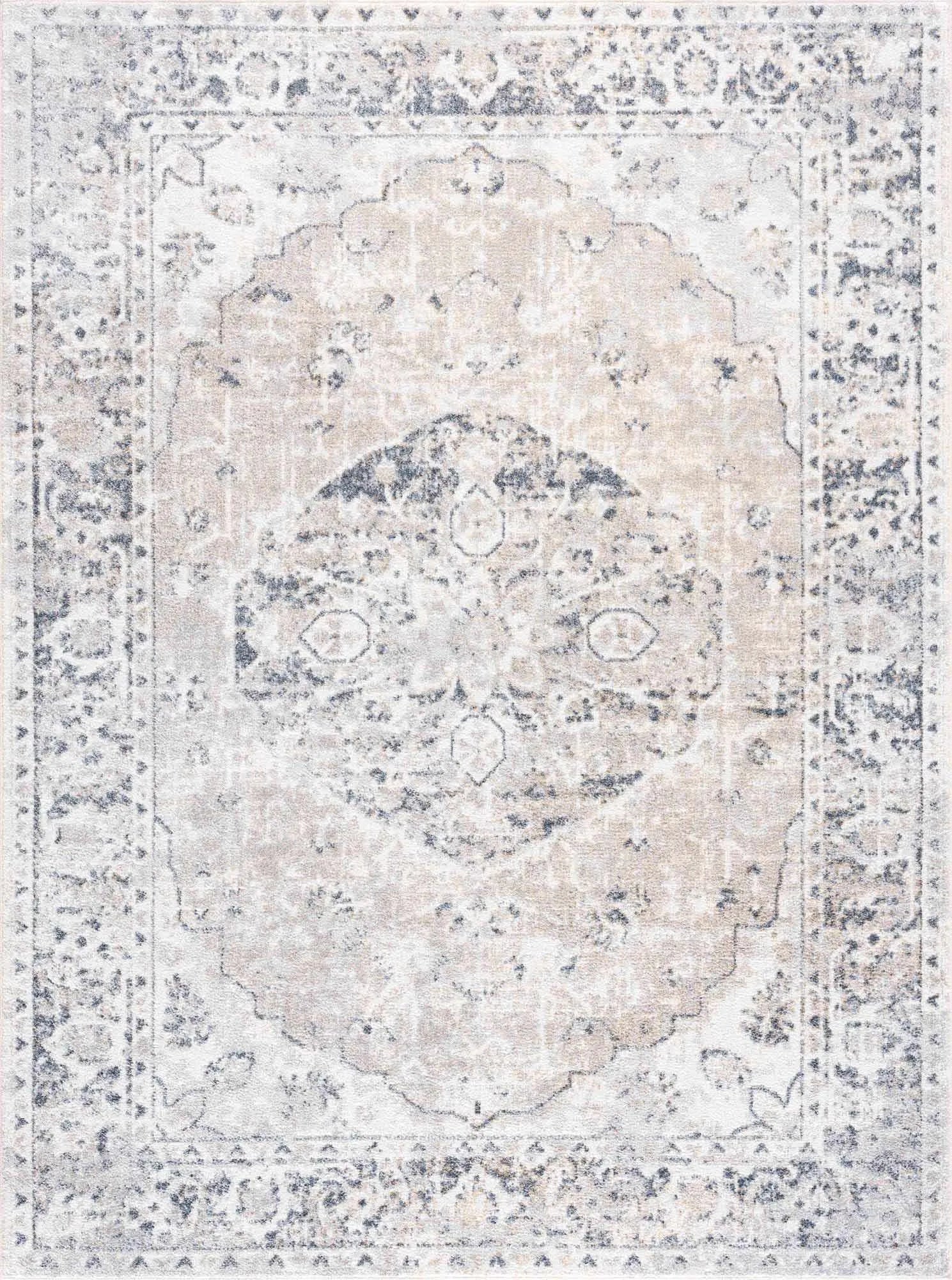 Rudo Cream Washable Area Rug
