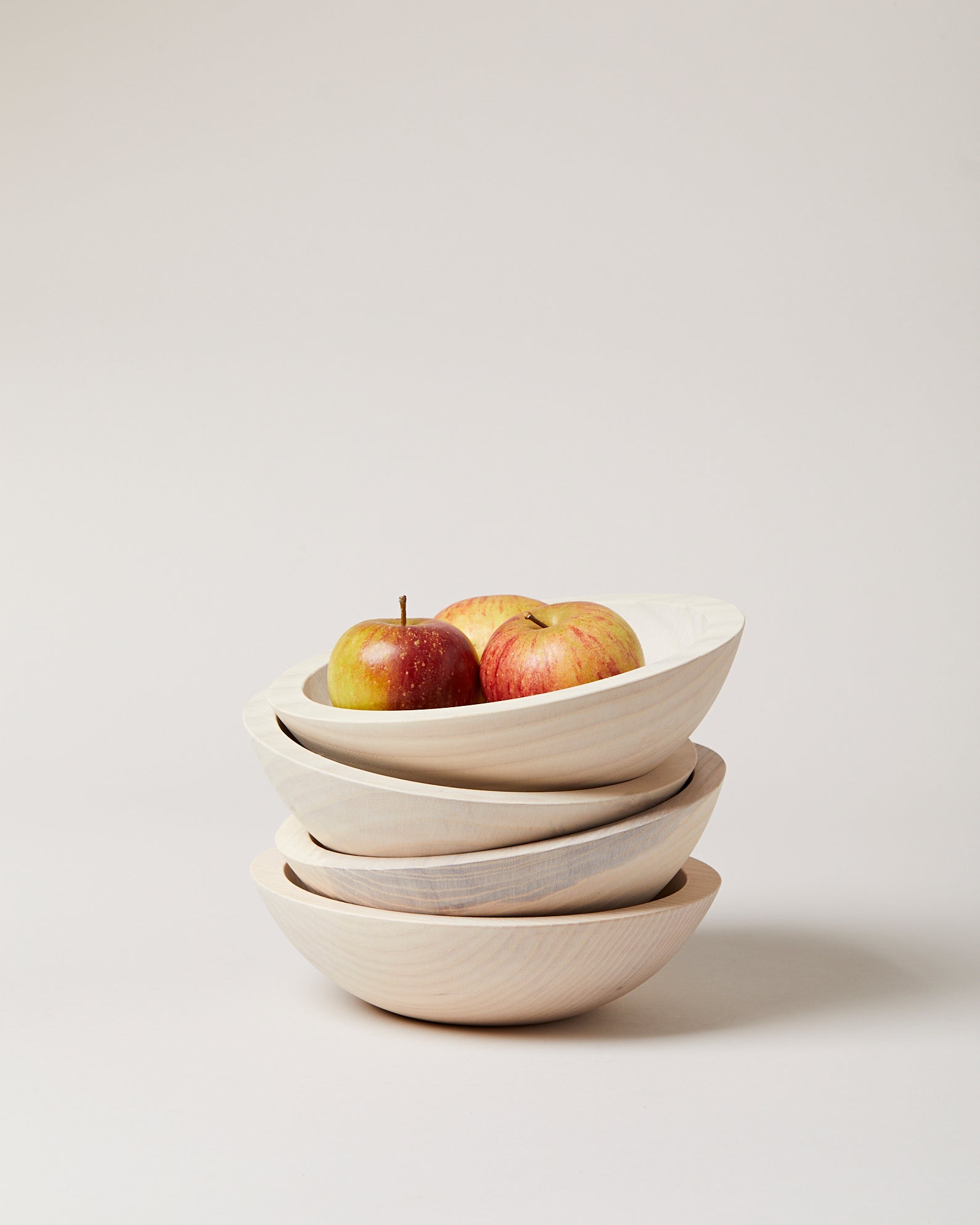 Crafted Wooden Bowls - White