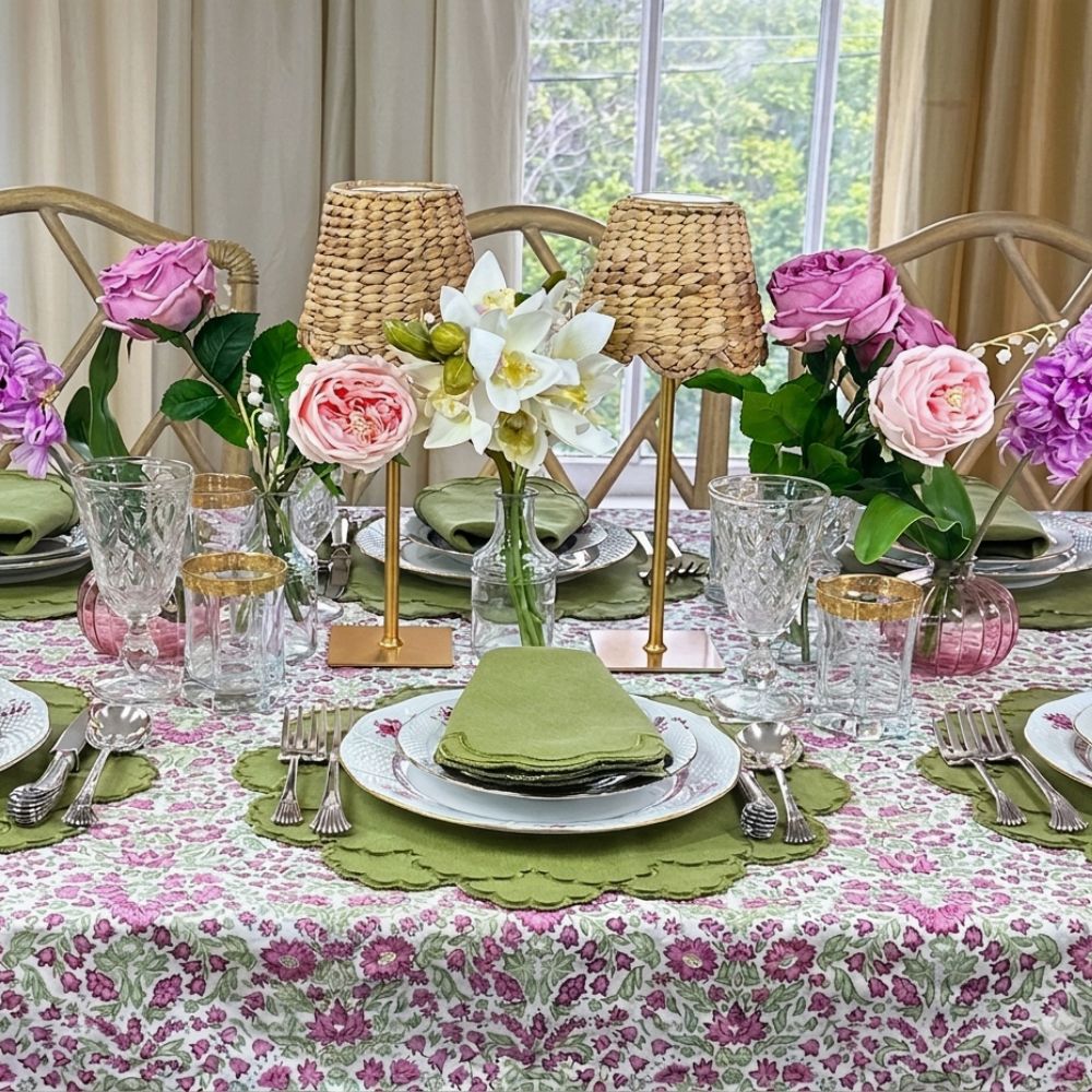 Larkspur & Bramble: Plum and Sage - Tablecloth