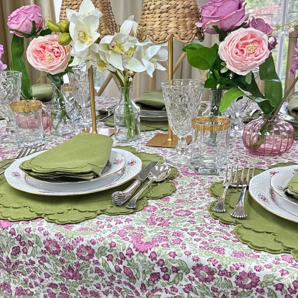 Larkspur & Bramble: Plum and Sage - Tablecloth