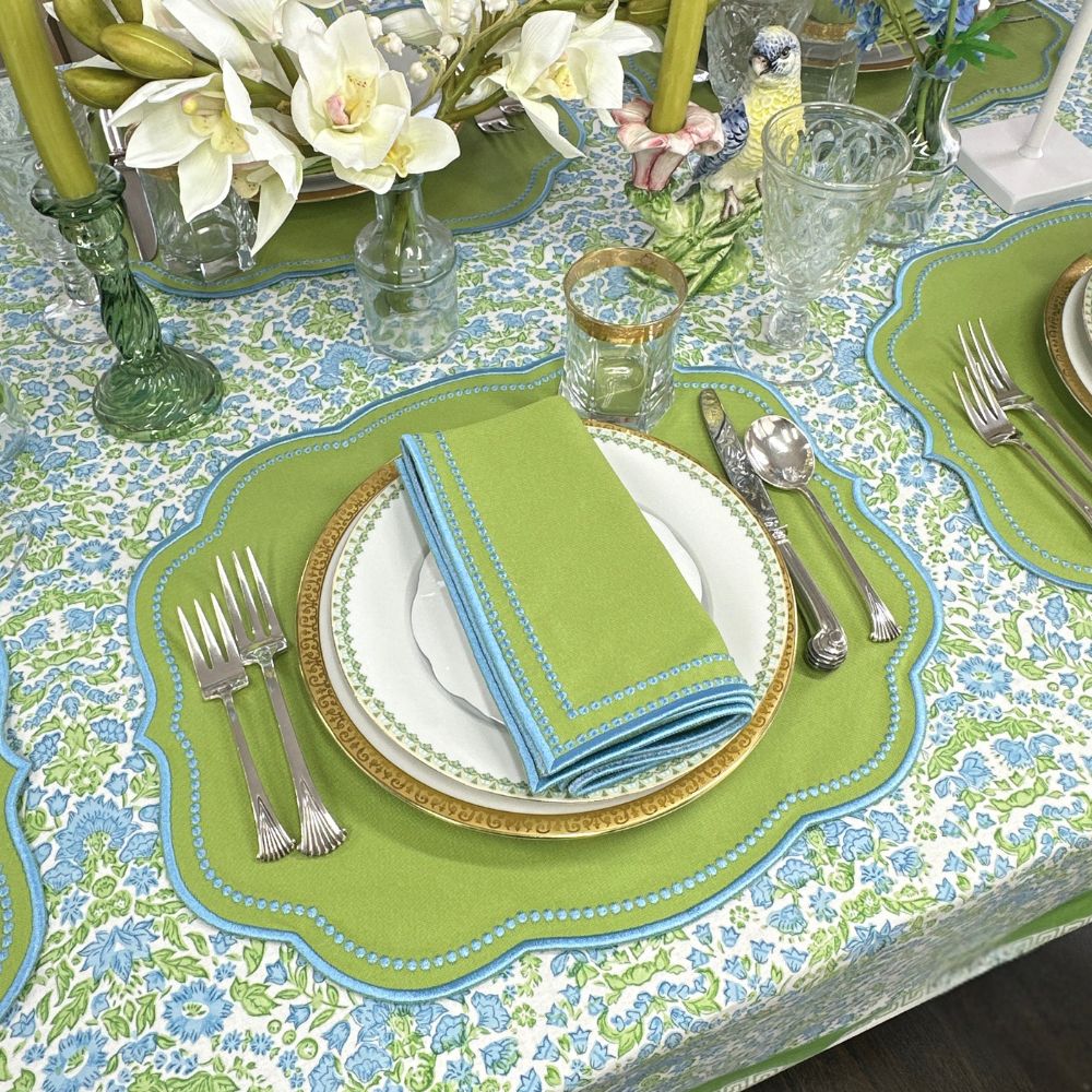 Larkspur & Bramble: Blue & Green - Tablecloth