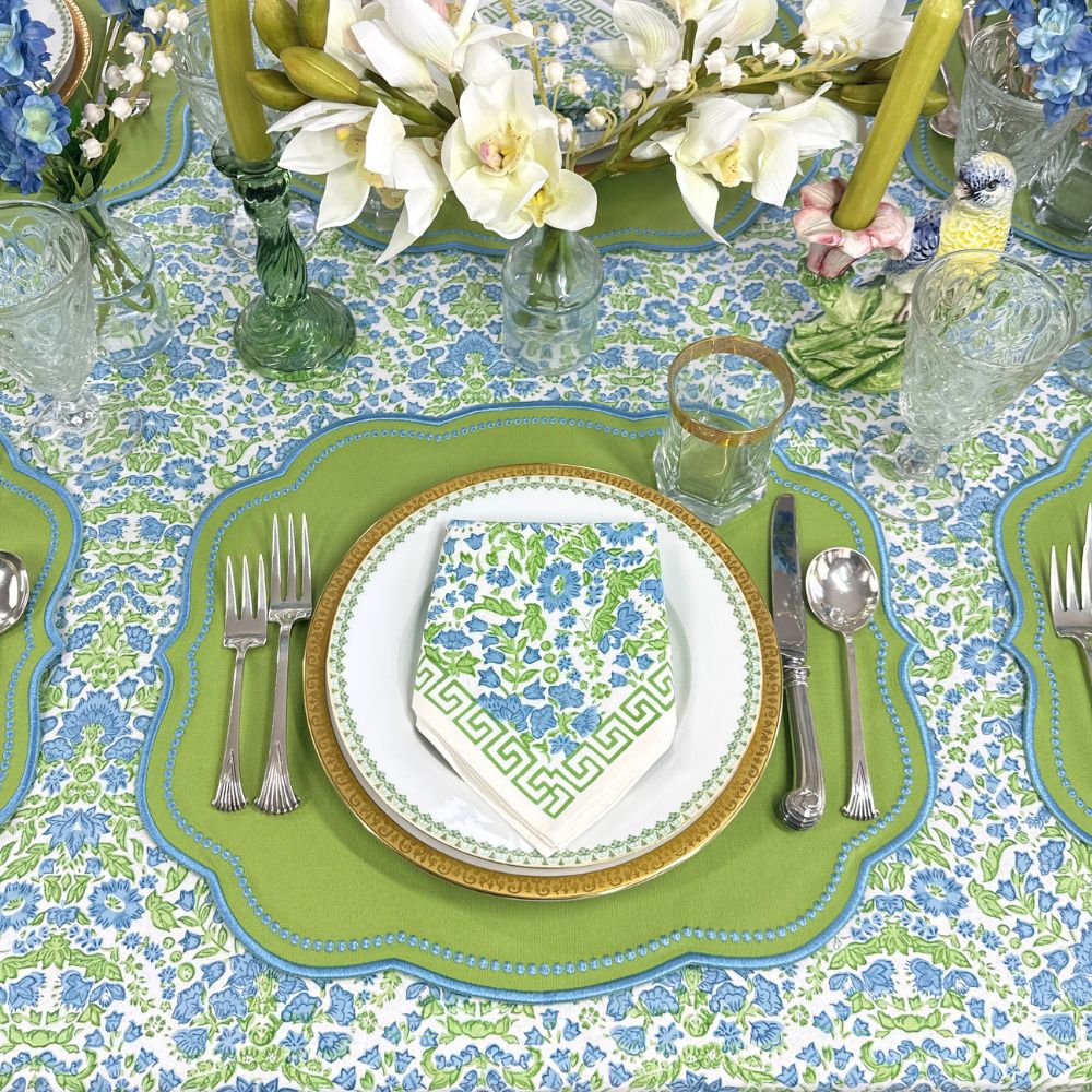 Larkspur & Bramble: Blue and Green - Set of 4 Napkins