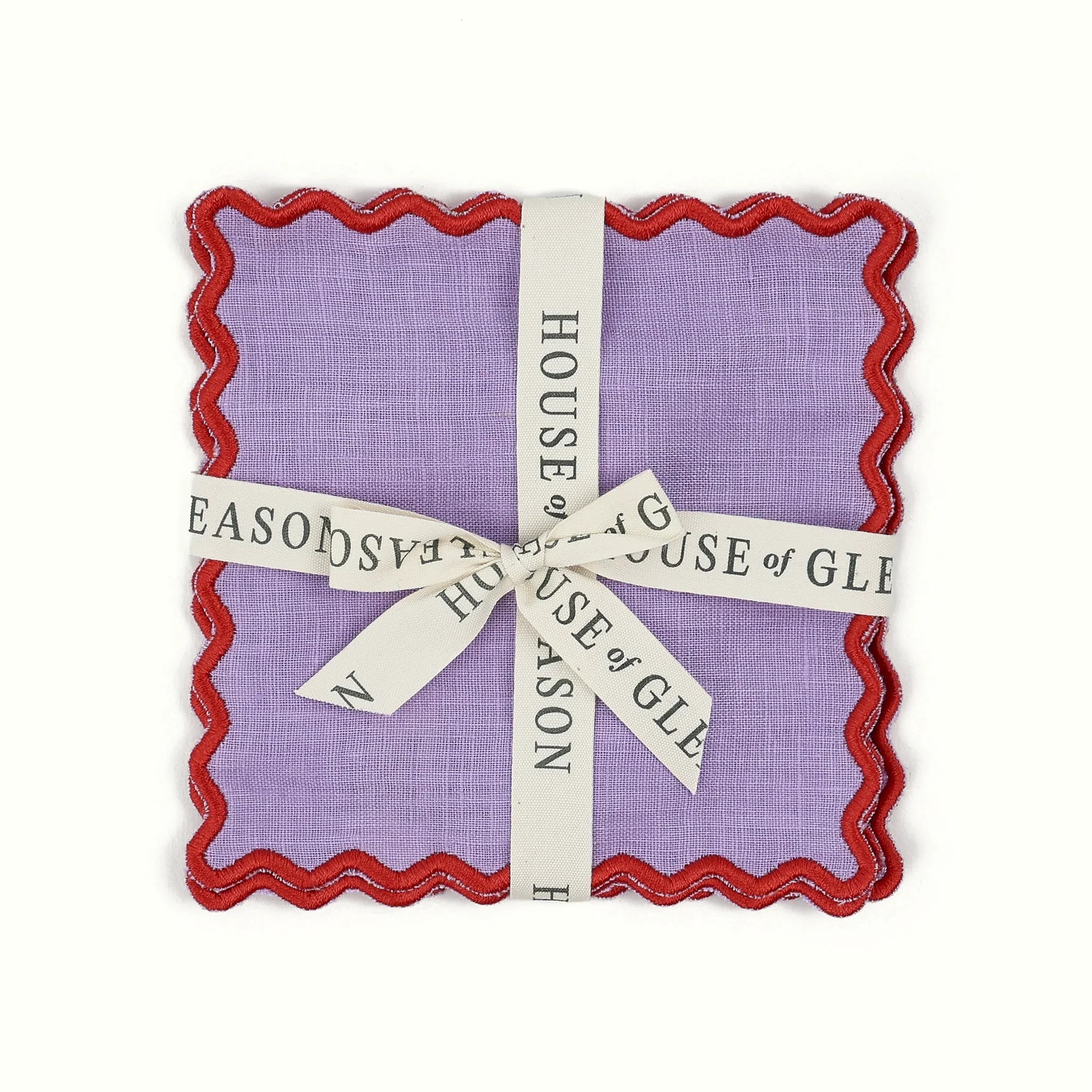 The Vivienne Square Cocktail Napkins - Lilac - The Mayfair Hall
