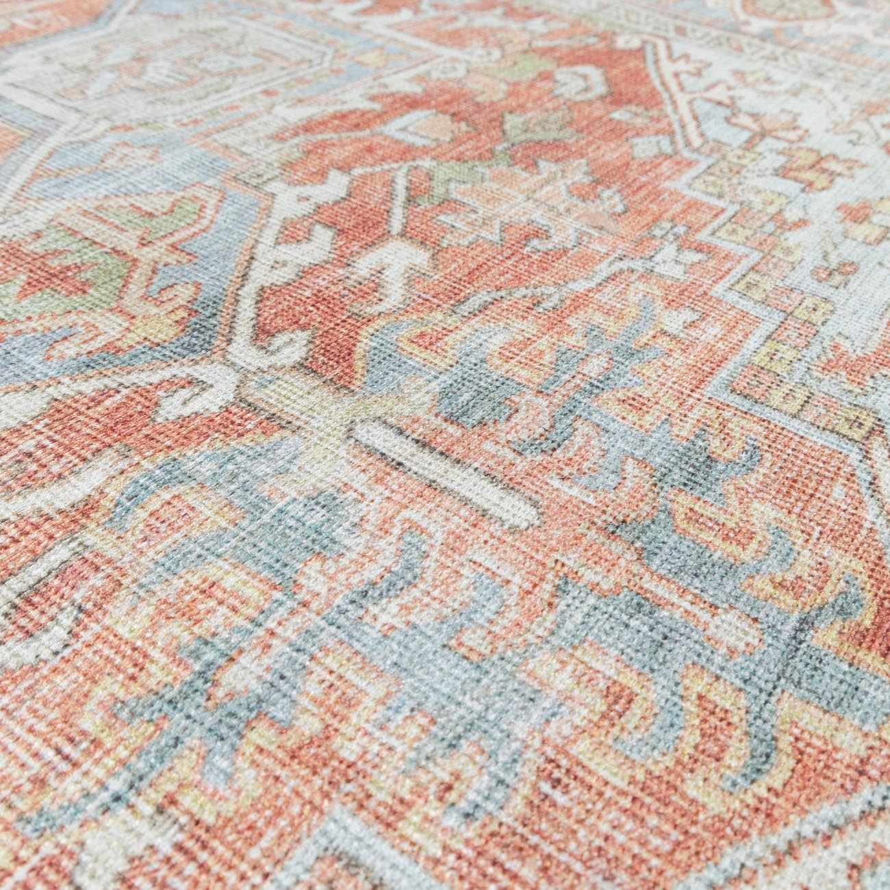 Maayon Polyester Rug in Brick Red