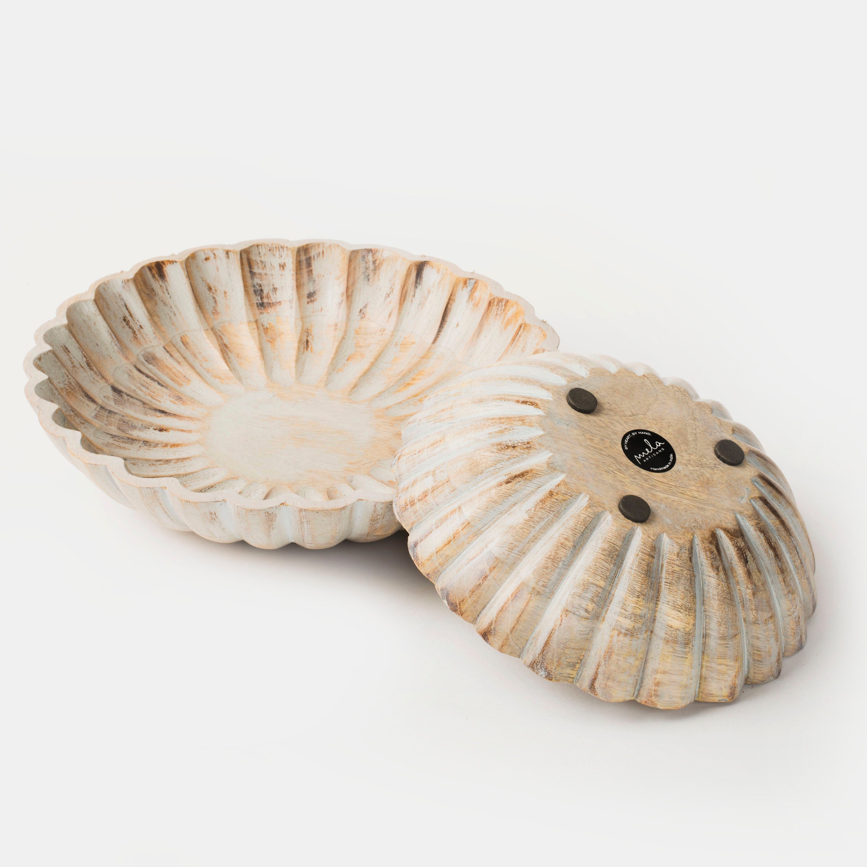 Scallop Serenity Bowls - Greywash