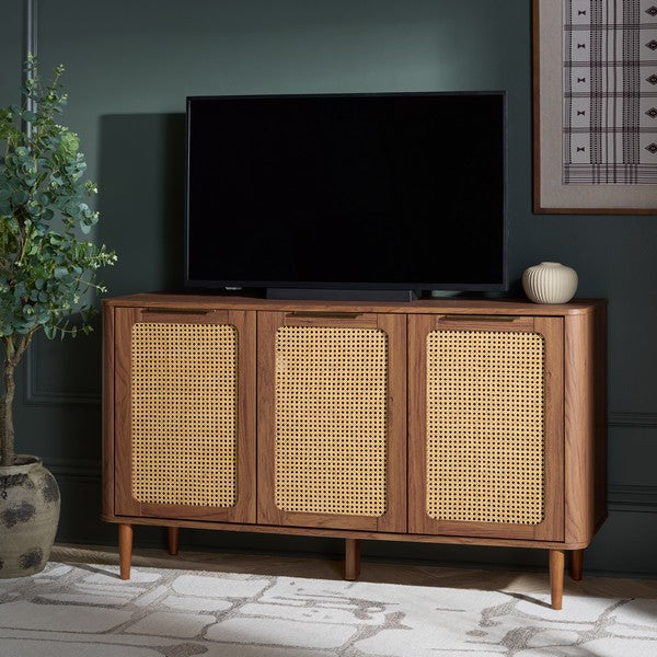 Brey 3 Drawer Media Stand in Walnut