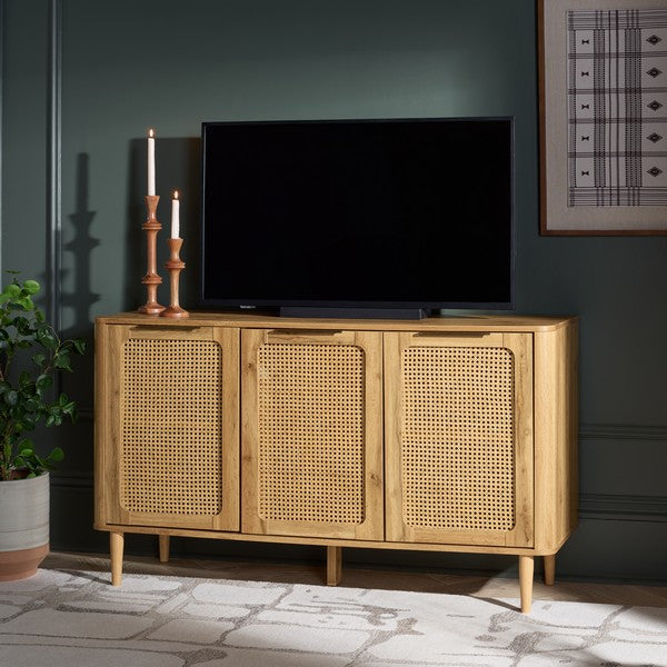 Brey 3 Drawer Media Stand in Oak