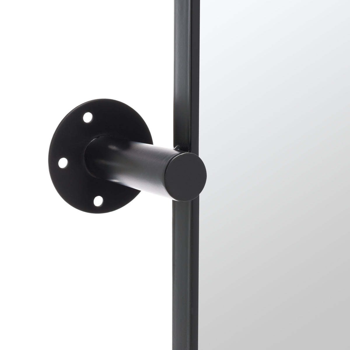 Delinah Iron Mirror in Black — 24″
