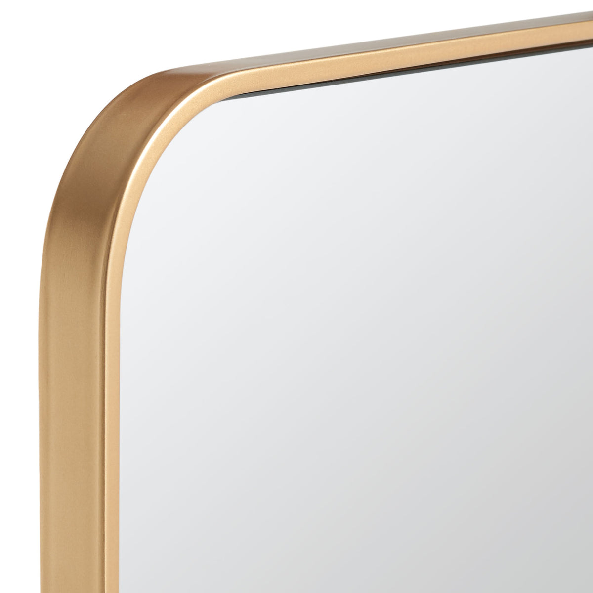 Delinah Iron Mirror in Brass — 24″