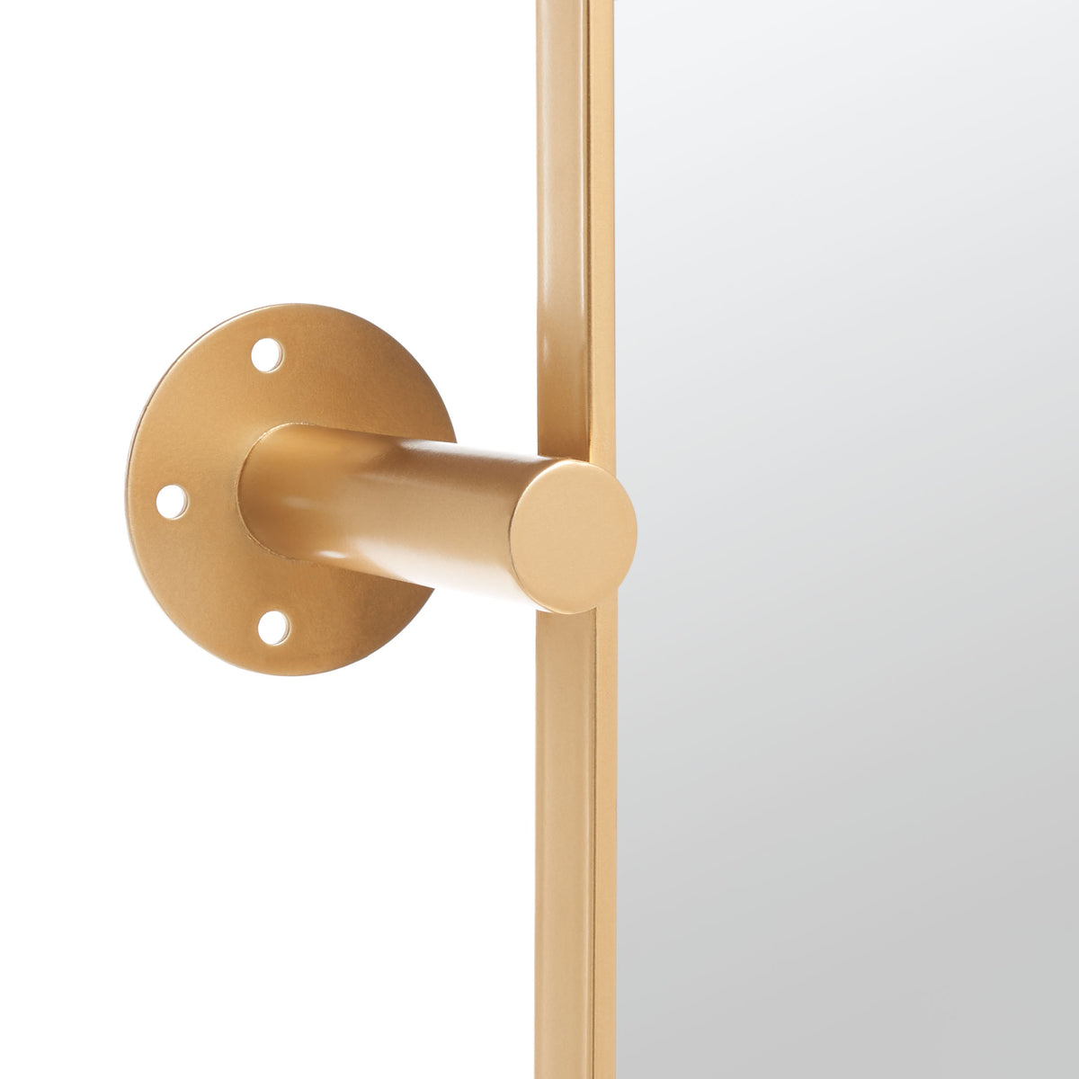 Delinah Iron Mirror in Brass — 24″