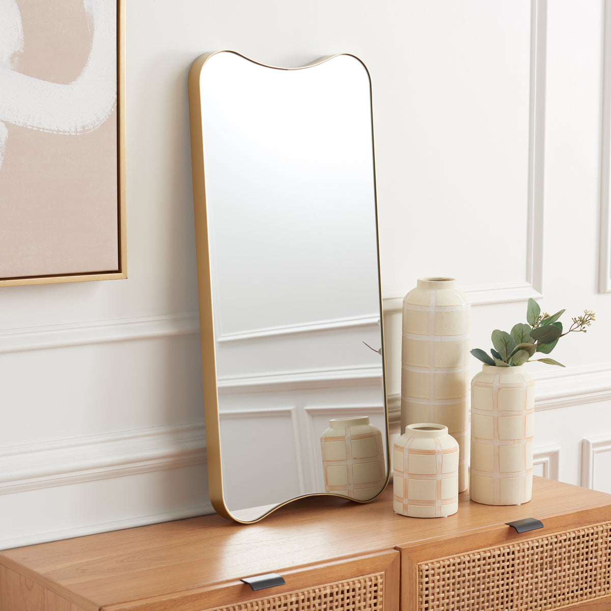 Hyla Iron Mirror in Gold — 14″