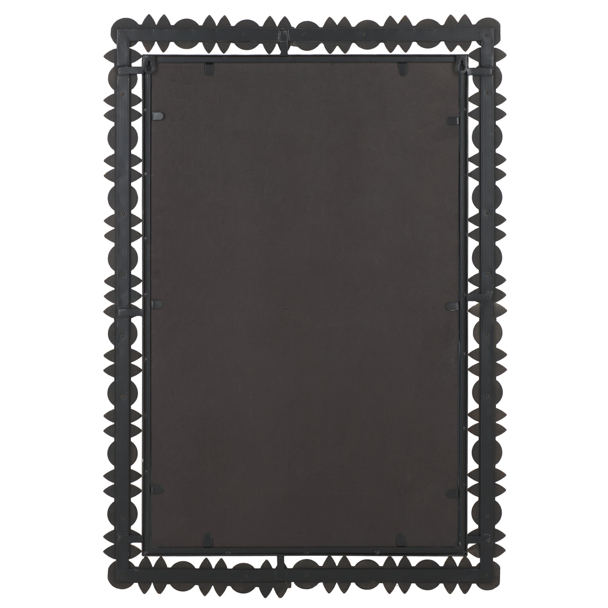 Azaria Pinewood and Metal Mirror in Black and Natural — 24.6″