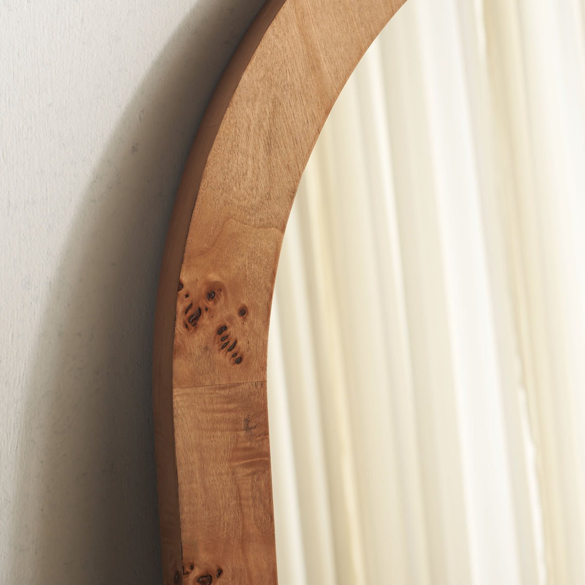 Kuo Wood and Metal Mirror in Natural — 26″