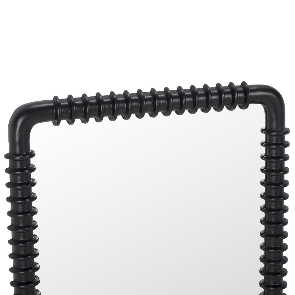 Aria Pine Wood Mirror in Black — 24″