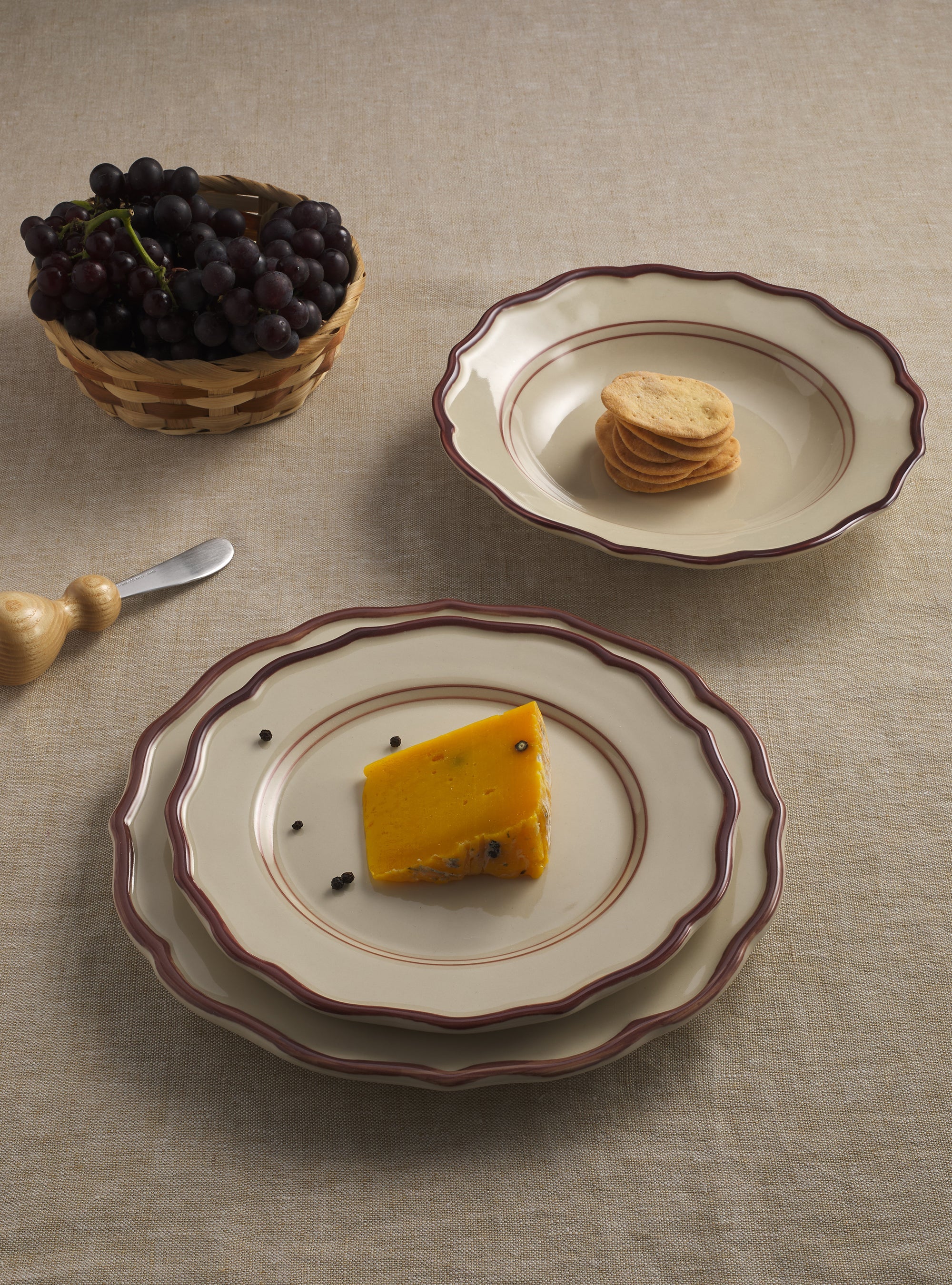 Darlene 12 Piece Dinnerware Set with Pasta Bowl