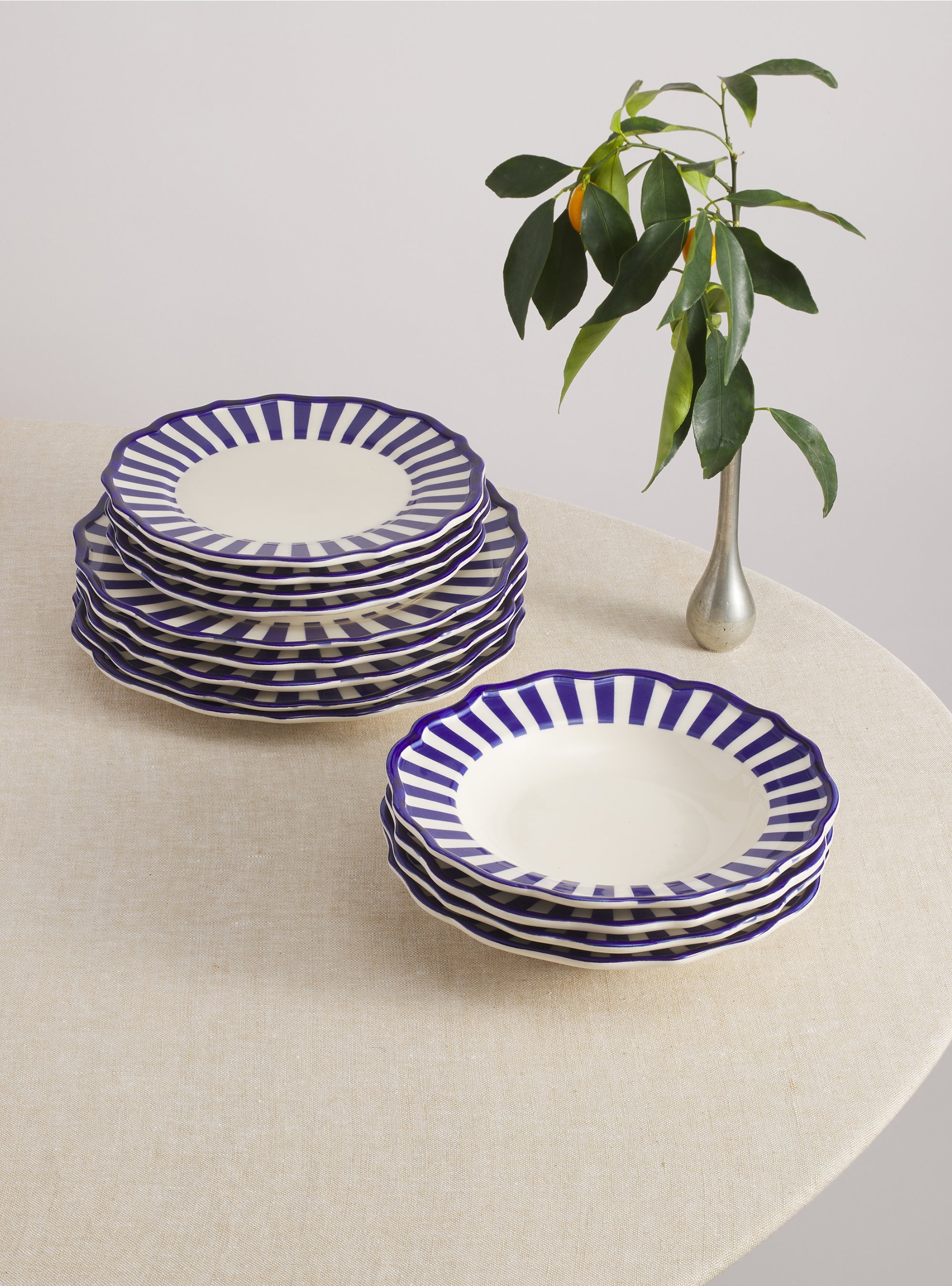 Riviera 12 Piece Dinnerware Set with Pasta Bowl