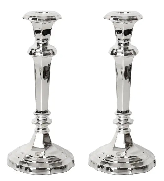 Medium Silver Scalloped Candle Stick - The Mayfair Hall