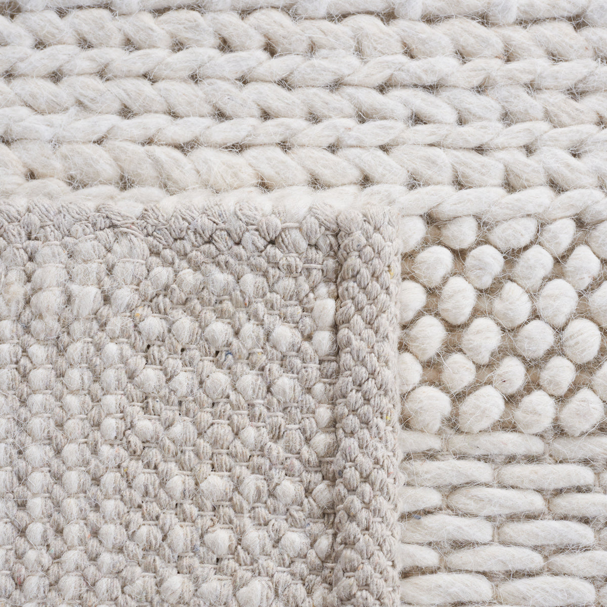 Natura Coastal Handwoven Area Rug in Ivory