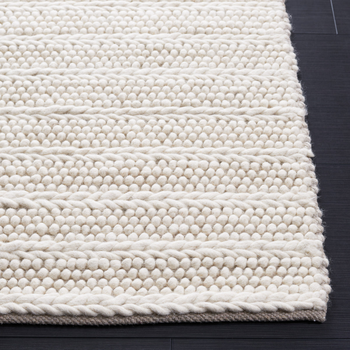 Natura Modern Flat Weave Area Rug in Ivory