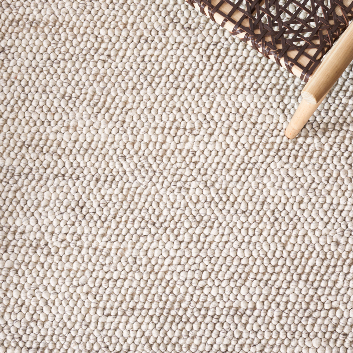 Natura Coastal Handwoven Area Rug in Gray and Ivory
