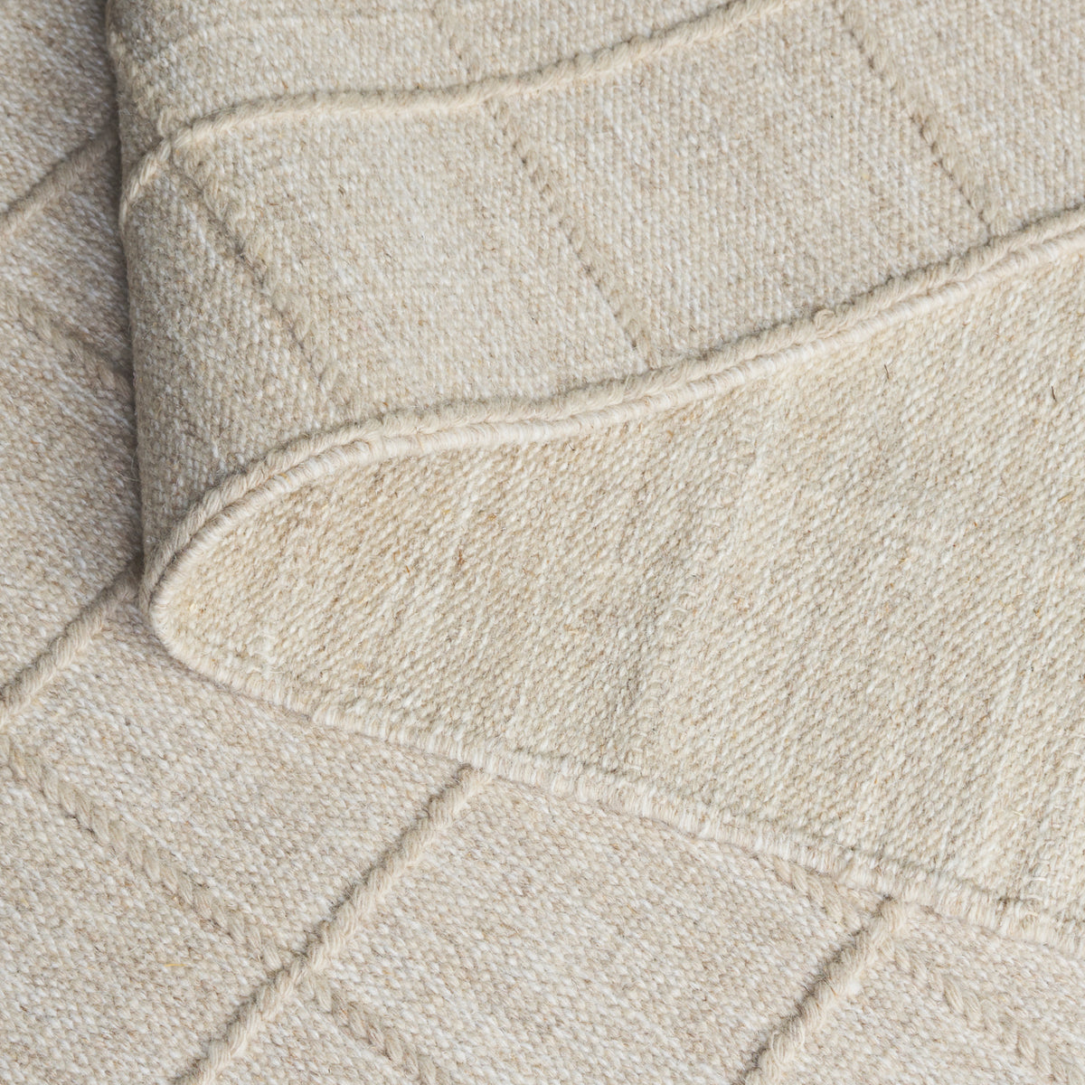 Natura Modern Handwoven Area Rug in Beige
