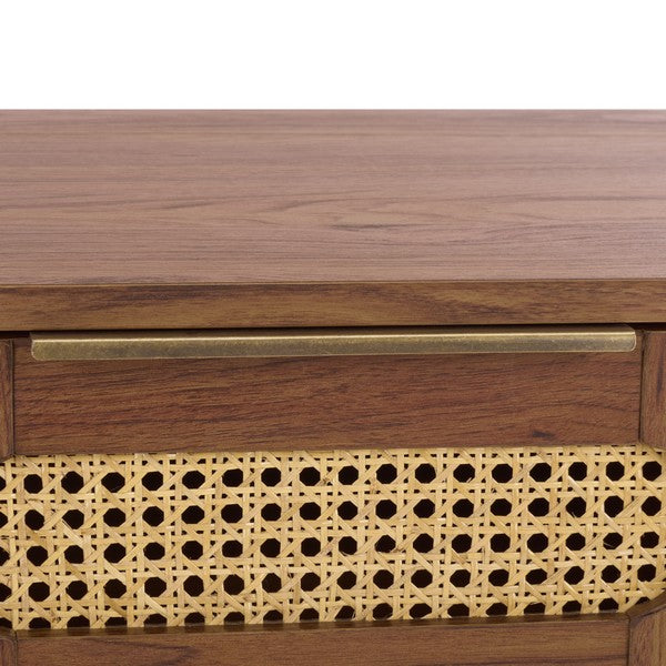Brey 2 Drawer Nightstand in Walnut