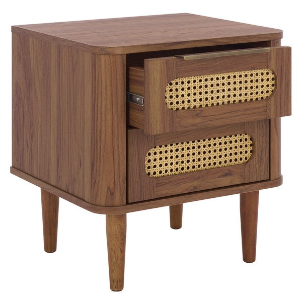 Brey 2 Drawer Nightstand in Walnut