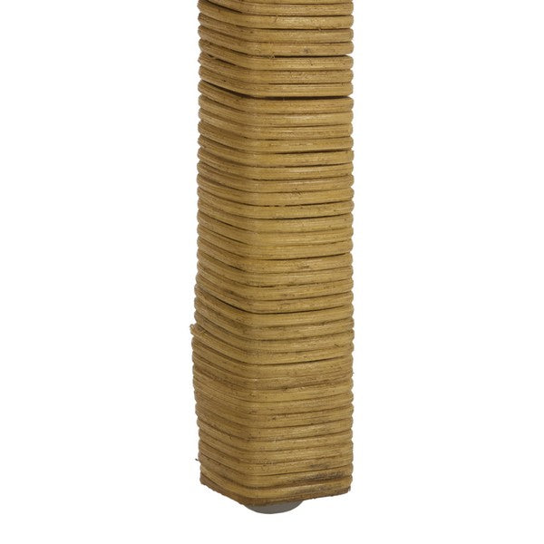 Erna Scallop Rattan Nightstand with 1 Shelf in Natural